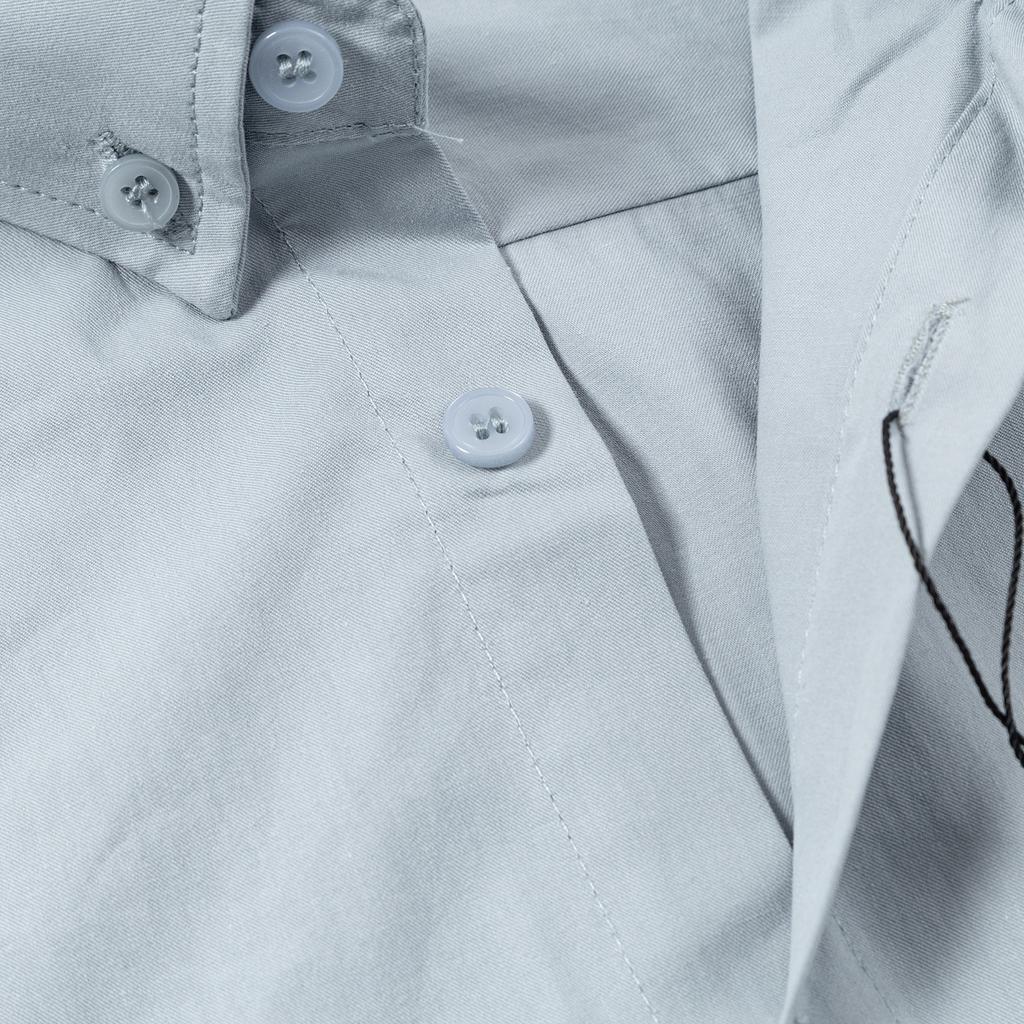 AMI Spring and Summer New Chest Color Small Heart Embroidery Casual Cotton Solid Color Long Sleeved Shirt