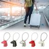 Zinc Alloy 3 Digit Password Lock Horse-shape Wire Rope Dormitory Cabinet Lock Anti-theft Padlock Luggage Combination Lock
