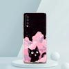 Cute Cartoon Black Cat Case For Samsung A16 A14 A12 A22 A32 5G A34 A42 A52 A54 A50 A70 A30 A40 A20E A10S A02S A04S A06 Cover