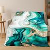 Lussuosa Coperta in Flanella Colorata Marmo Oro Nero Morbida Calda Coperta Plaid per Camera da Letto Soggiorno Letto Viaggio Picnic