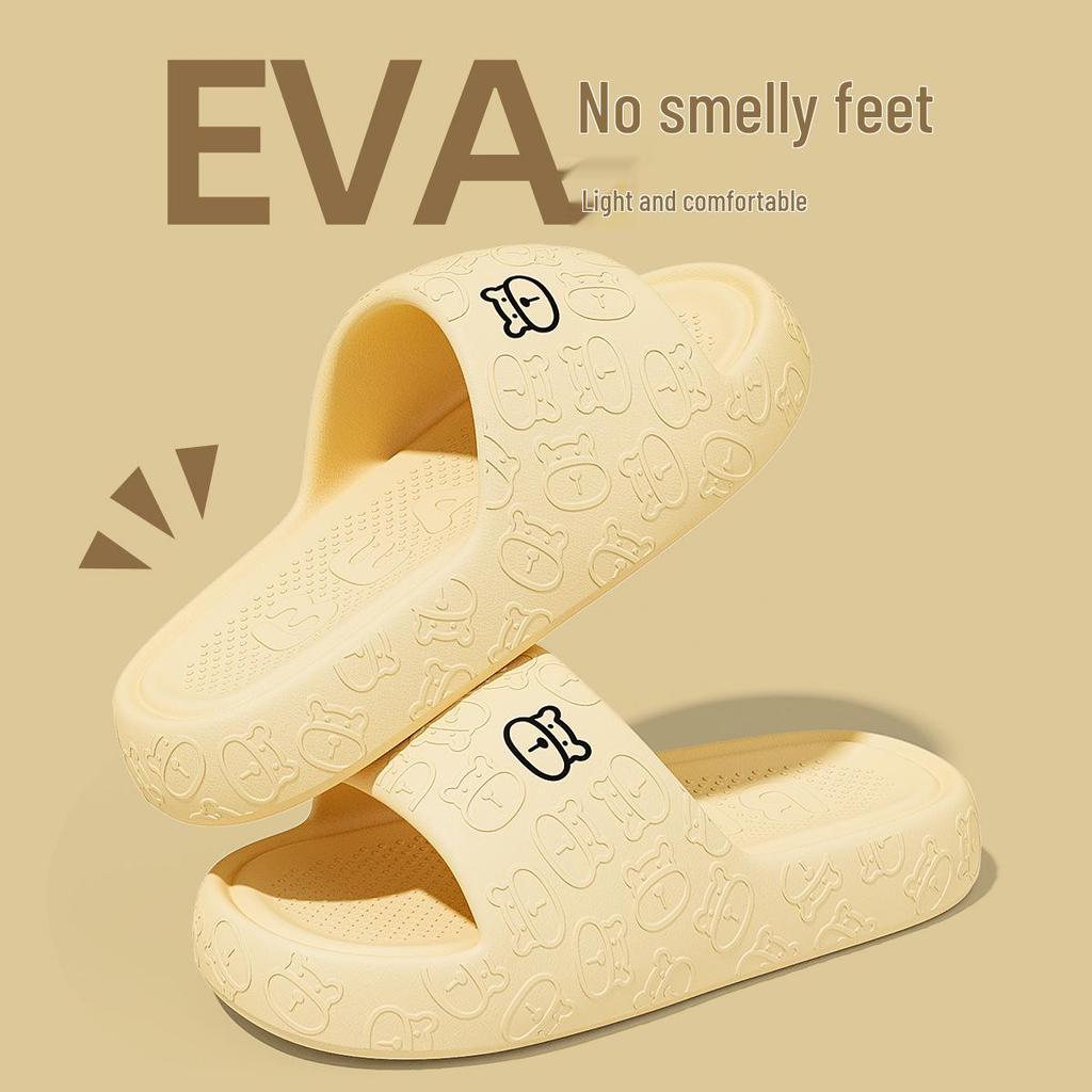 Eva Non-Slip Soft Sole Slippers for Home & Outdoor Use - Unisex Sandals with Thick Bottom