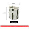Ceramic Hand-Painted Striped Coffee Mug with Straw