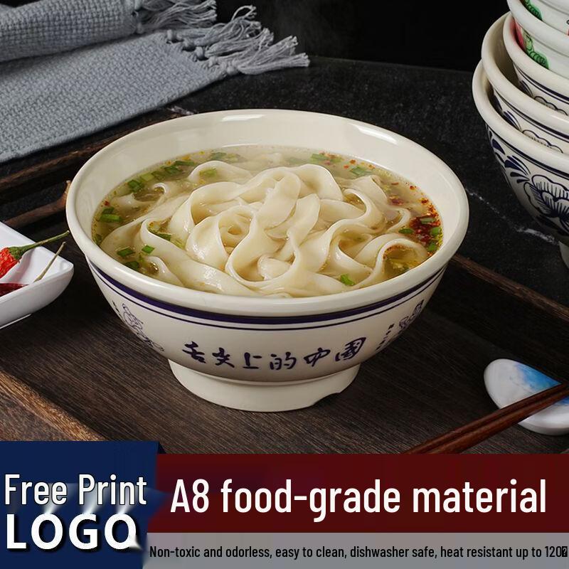 Dirian Anti-Scald Chinese Melamine Rooster Noodle Bowl