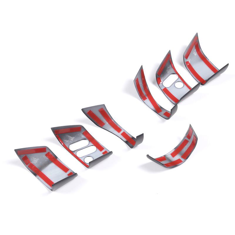 ABS Matte Black Steering Wheel Cover Button Decoration Stickers Trim For 3ehg FJ Cruiser 2007-2021 Accessories GEJ5