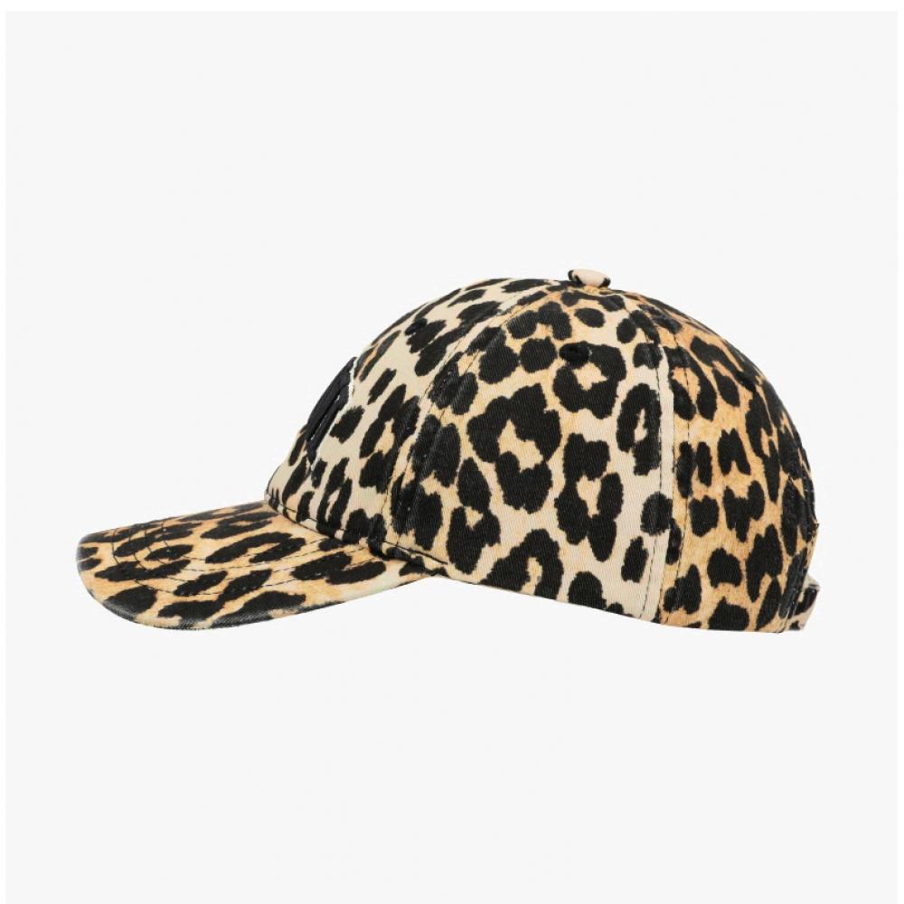 Ganni Leopard Print Logo Embroidered Cap A6898 943