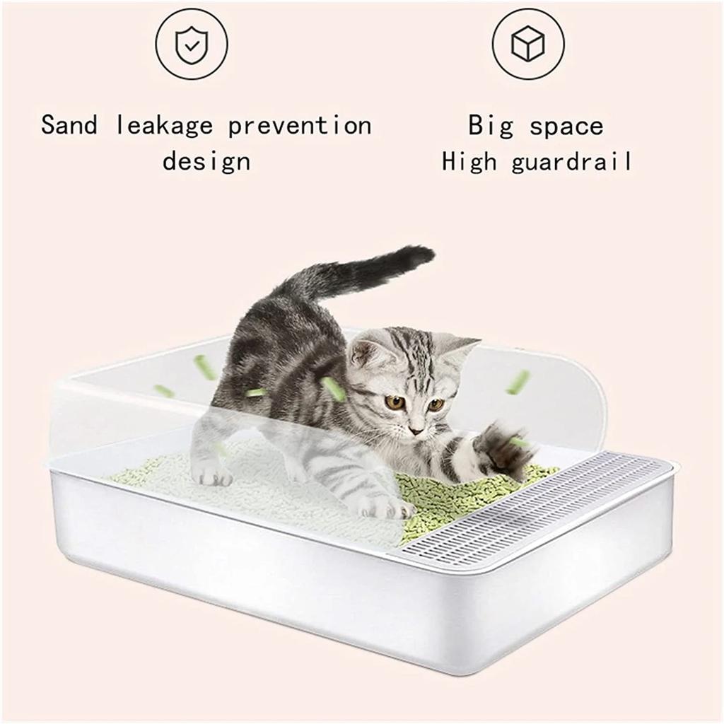 Removable Cover Cat Sand Litter Box Cats Toilet Pet Supplies Lid Cat Litter High-Sides Design Pet Litter Box Pet Supplies Kitten