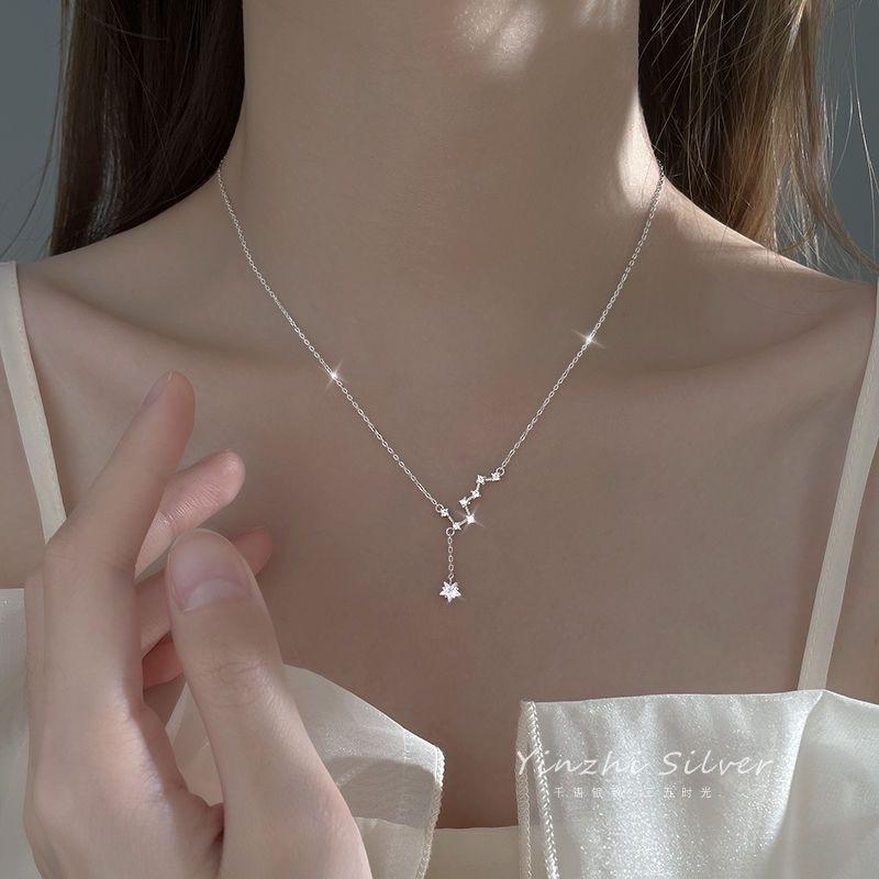 Big Dipper Seven Star Necklace Light Luxury Gentle High Sense Clavicle Chain Necklace Valentine's Day Gift for Girlfriend