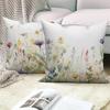 Customizable Watercolor Floral Plant Sofa Bed Cushion Cover Family Room Decor Throw Pillow Cover