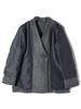 Ships Colors Hand Washable Melange Herringbone Double-Button Jacket (227060006) Gray, One Size