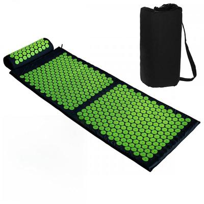 Acupressure Mat and Pillow Set: 3-Piece Set (128x42cm Large Size) - Yoga Shakti Mat for Relaxation, Foot Care, Foot Stimulation, Neck & Shoulder