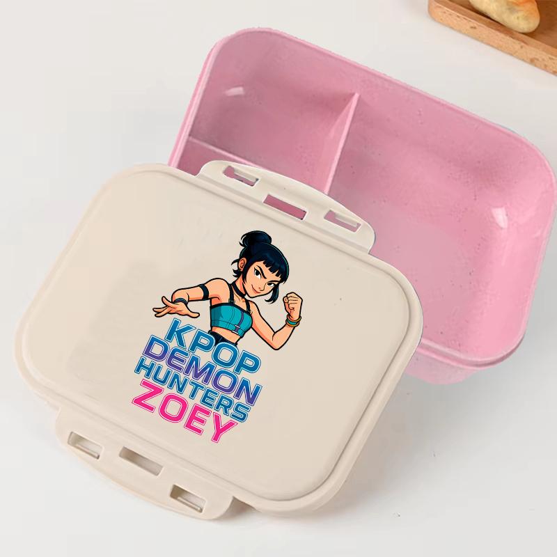 Portable Office Pink kpop Lunch Box Anime Food Storage Containers for k Pop School Picnic Lunchbox Office Dinner Case Gift