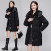 Down jacket women's medium and long winter hooded fashion high-end fashion versatile thickened warm jacket