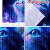 2D Flat Printing 2pcs Party Curtain Cosmic Cat Butterflies Stars Digital Printed Polyester Drapes All Season Party & Holiday