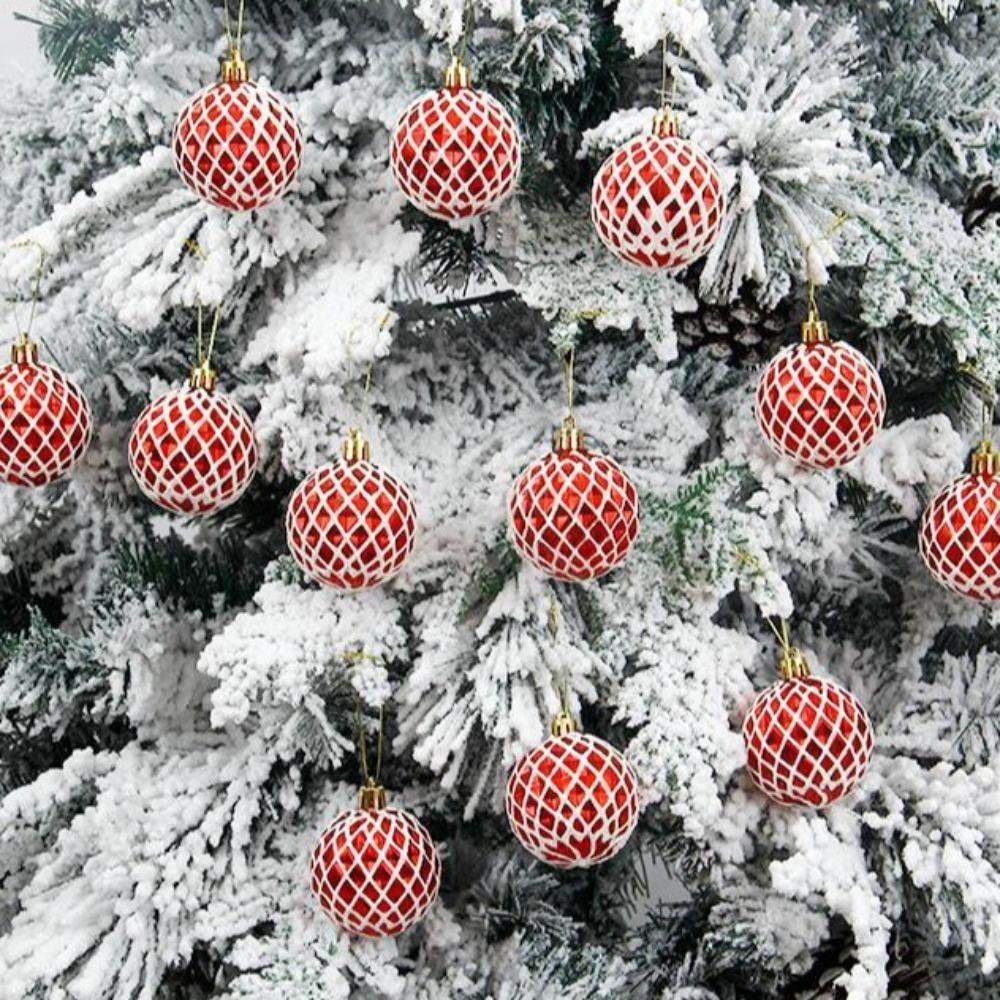 6Pcs/Set Gift Xmas Tree Decoration 6cm Christmas Spheres Pendant Party Decoration