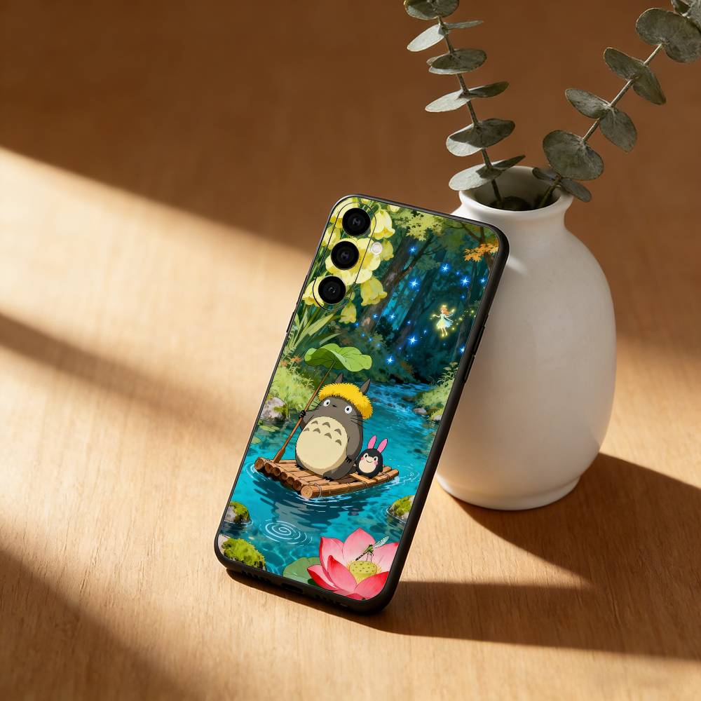 Cartoon Cute T-Totoros Phone Case For Samsung Galaxy A91,80,73,72 ,71,53,52,32 ,31,22,21s,20,Soft Black Case