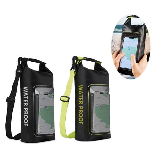 2L Waterproof Dry Bag Backpack Touch Screen Phone Pouch Outdoor Water Sports Roll Top Sack for Kayaking Rafting Hiking