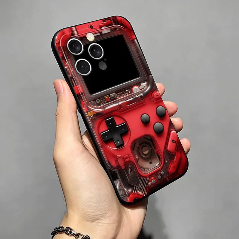 Soft Phone Case For iPhone 17 16 Pro Max 15 Game Console Fashion Boy 16E 17E 14 Plus 13 Mini 12 XS 7 SE 8 Air Black Cover Shell
