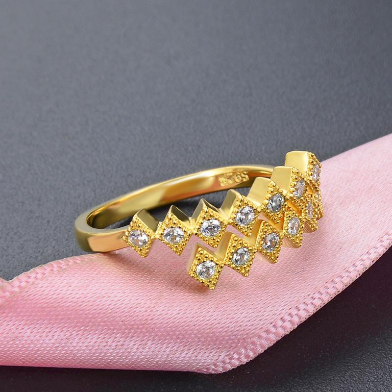 Lindon Classic 925 Sterling Silver Zircon Ring Ladies Jewelry Wedding Promise Party Gift