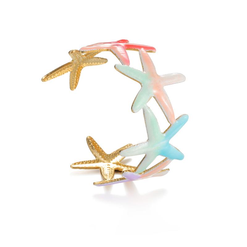 18K Gold Ocean-Style Fish Bangle: Women's Sweet Dopamine Design In Titanium Steel.