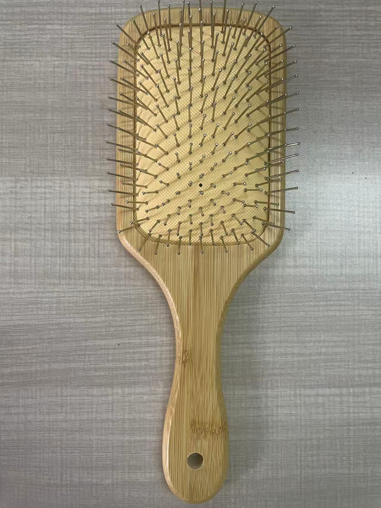 Steel Needle Air Cushion Massage Comb for Women s Long Hair - Wooden Meridian Comb for Straight and Curly Hair