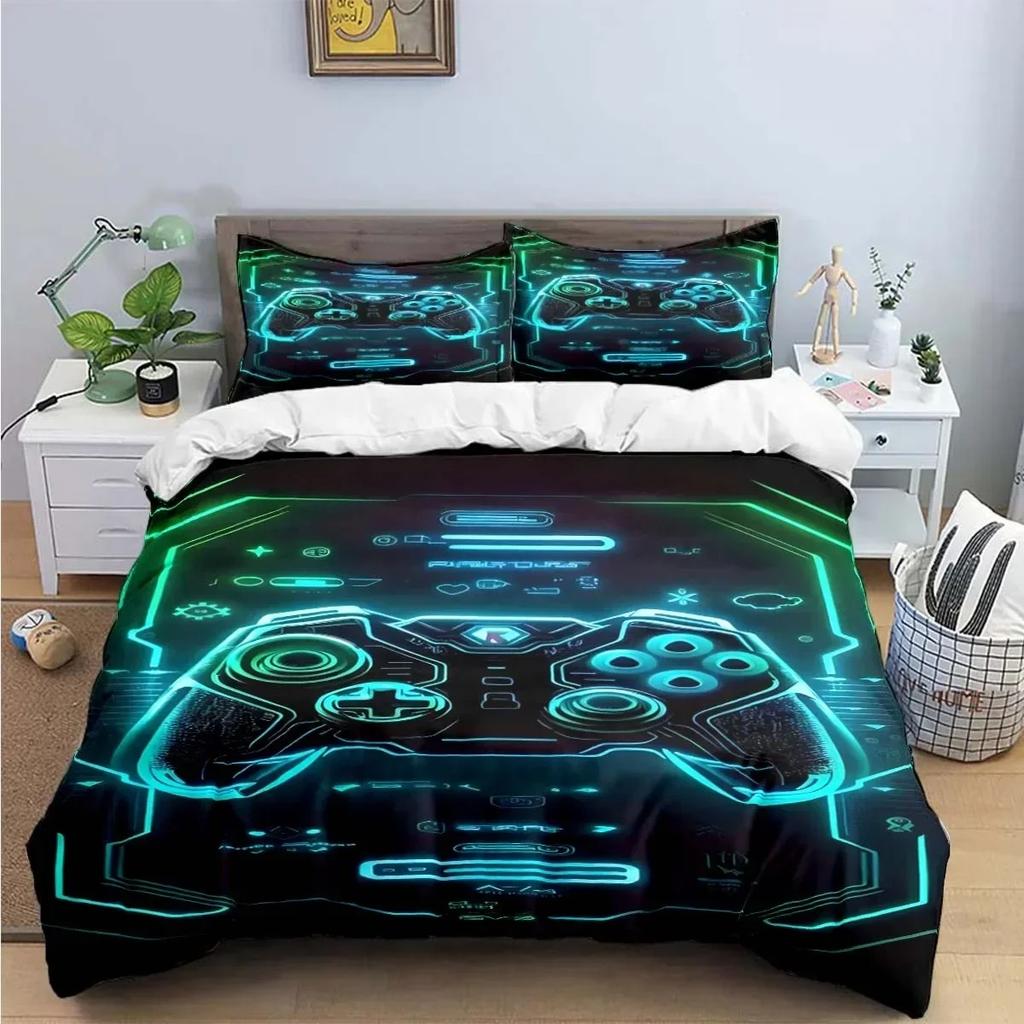 Gamer Controller Druck Bettwäschesets Exquisites Bettzubehör Set Bettbezug Bettdecke Set Bettwäscheset Luxus Geburtstagsgeschenk