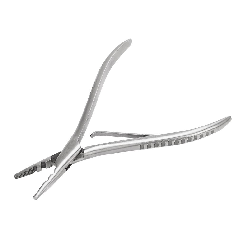 2 Otwory Szczypce do Przedłużania Włosów Ergonomiczny Uchwyt Usuwanie Włosów Pętelka Mikro Ring Ze Stali Nierdzewnej Narzędzie do Mikro Linków do Przedłużania Włosów
