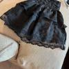 Ballet-Inspired High Waist A-Line Lace Chiffon Skirt for Women