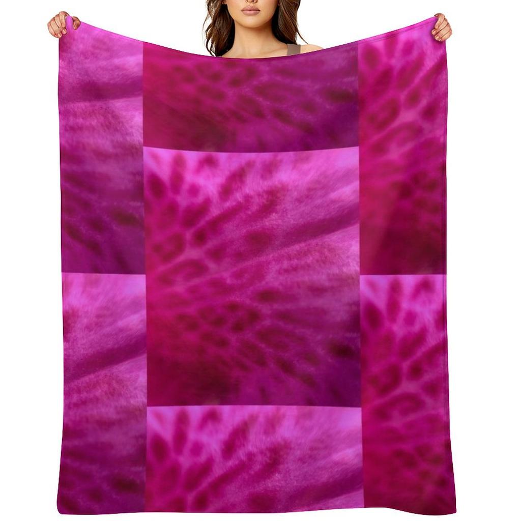 Fuchsia Azalea Quilt Throw Blanket Stuffeds Moving Summer Beddings Luxury Thicken Blankets