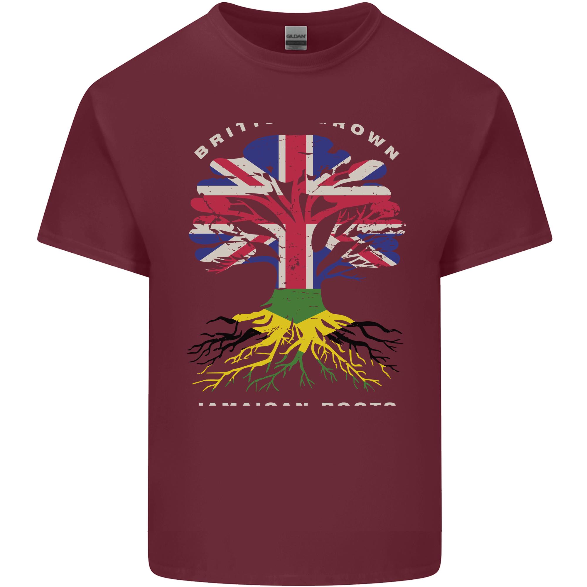 British Grown Jamaican Roots Jamaica Flag Unisexs Light Cotton TShirt S