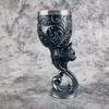 1Pcs Medieval Retro Goblet 3D Red Wine Glass Stainless Steel Liner Cocktail Glass Retro Creative Personalized Gift Ornament