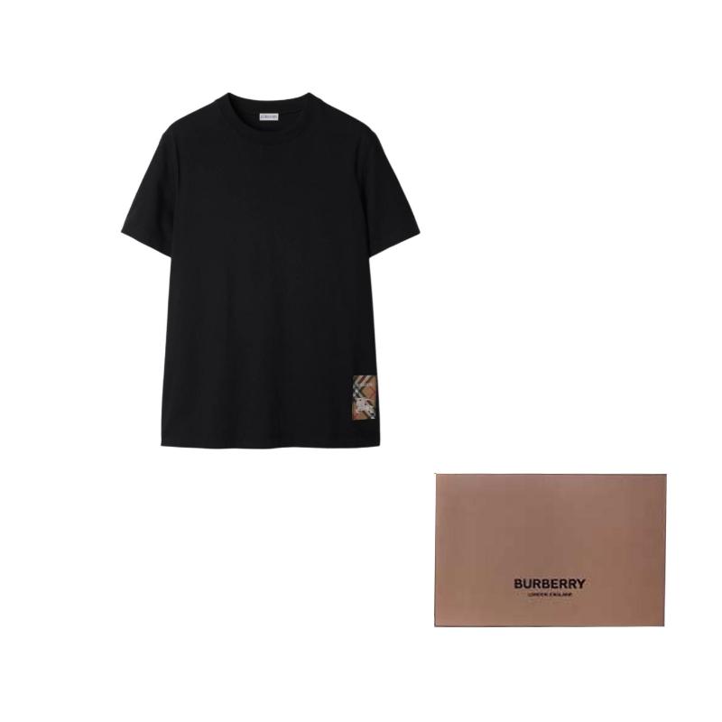 Burberry Check-logo Patch Cotton T-shirt 81048891