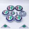 1Set 11pcs Wheel Hub Cover Caps Decoration Stickers for Alfa Romeo GTAM 159 147 156 166 Sizes 14mm-74mm Modification Accessories