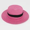 Color Square 20 Buckle Round Straw Hat Summer Travel Sunshade Cap Breathable