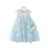 Fashion Kids Girls Tulle Mesh Sleeveless Tank Dress Cute Children Casual Outdoor Skirt Dress For Little Girls Daily Outfit