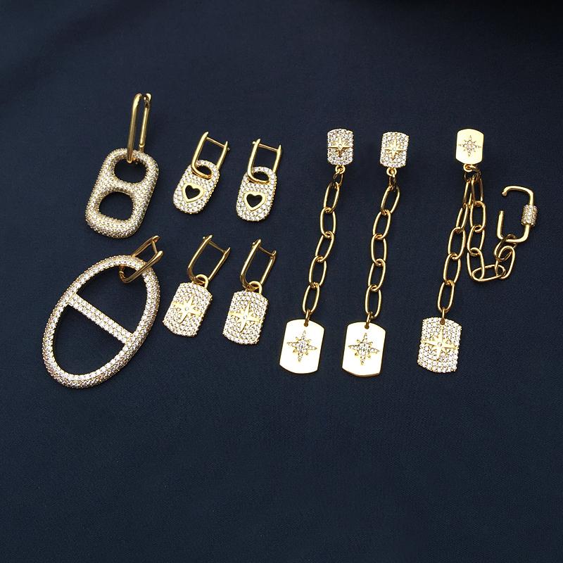 Cheap Drop Earrings S925 Sterling Silver Long Earrings Love Star Hanger