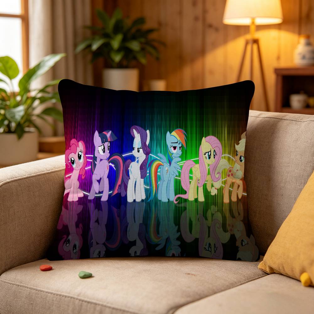 Cartoon My L-Little P-Pony Pink Pillow Cover Sofa Cushion Cover Home Room Decoration Children Gift