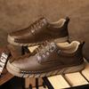 Non-slip Mens Leather Business Shoes Solid Color Man Sneakers Stylish Walking Shoes Trainers Comfortable Treking Footwear Flats