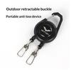 1/2Pcs Retractable Badge Holders Double-Headed Retractable Belt Clip Lanyard Badge Holder Pull Reel With Steel Cord For Fishing