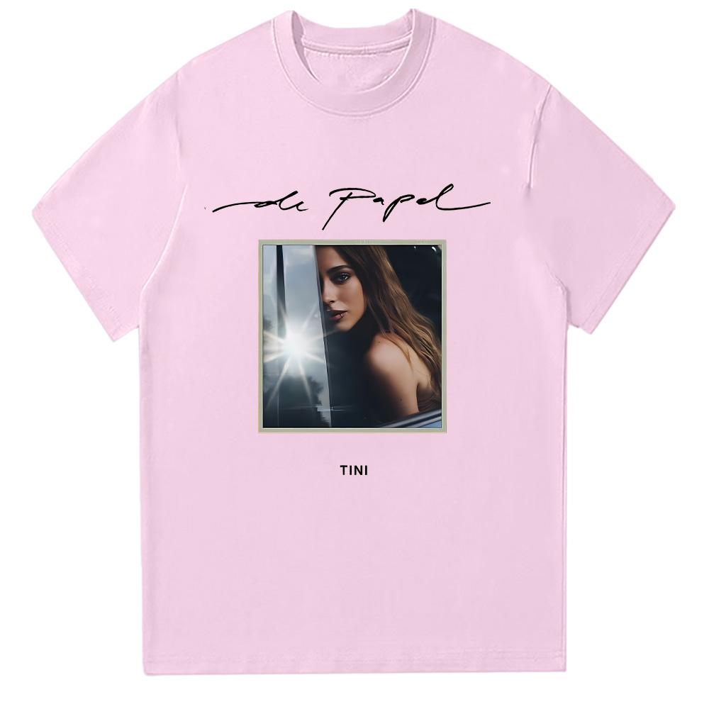 Tini De Papel 2025 Grafická trička Pánská Dámská Retro Vysoce kvalitní Módní oblečení Estetická Oversized Bavlněná trička Streetwear