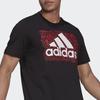 Adidas Graffiti Print Logo Sports Short Sleeve T-Shirt Men Tops Black GS6285