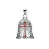 Retro Motorcycle Guardian Bell 3D Design Evil Spirit Trap Bell Vintage Cross Pendant Bell  Men