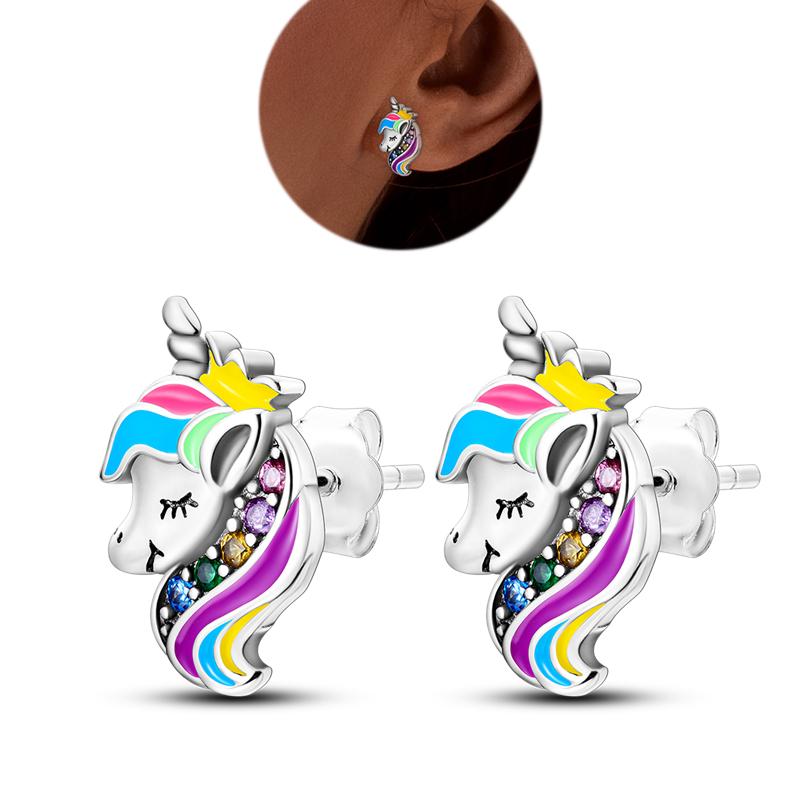 Heißer Verkauf 925 Sterlingsilber Kupfer Herz Ohrringe Passen Original Charms Creolen Für Frauen Mädchen Stecker Ohrring Feine Zirkonia Geschenke