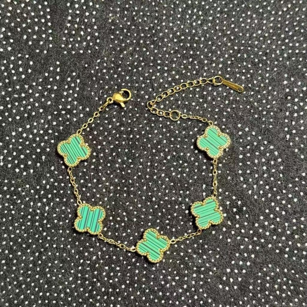 New Arrival Titanium Steel Casual Bracelet Four-leaf Clover Elegantfashion Women's Bracelet