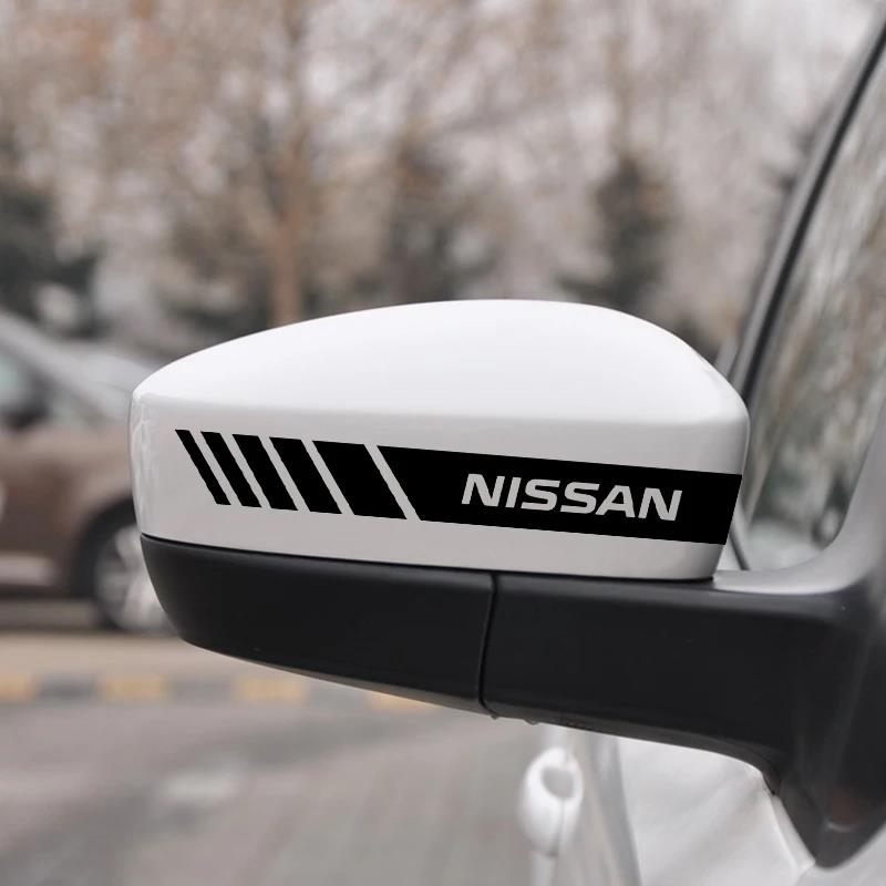 2Pcs Rearview Mirror Decal Stickers Car Styling For Nissan X-trail Patrol Qashqai Note Juke Sentra Car Decoration Accessories
