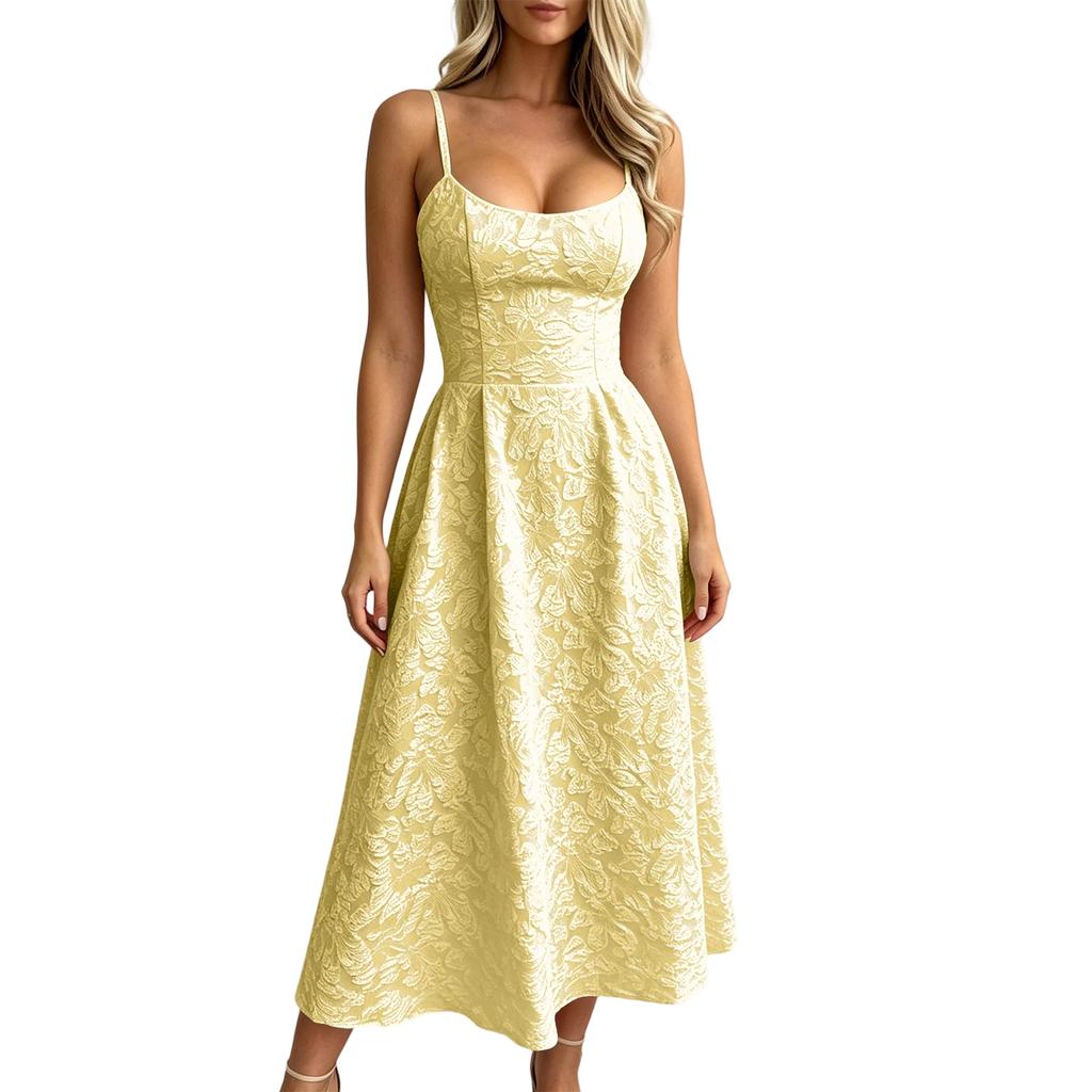 Backless Midi Dress for Women Elegant Sleeveless Sundresses for Women Casual Dresses for Women Vacation Outfits for Women Maxi Dresses for Women