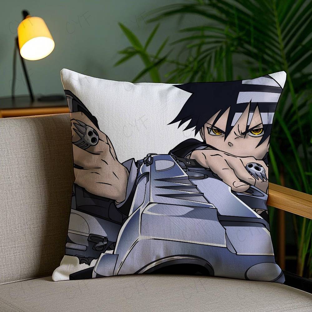 Short Plush Material Pillowcasehot Anime S-Soul Eaters Pillow Case Custom Printed Brushed Fleece Pillow, Baby Skin-Touch, Eco-Fr