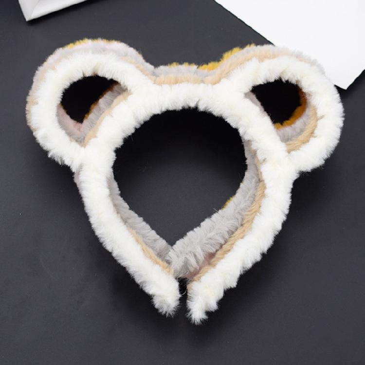 Bear Ear Shape Hair Hoop Bear Ear Plush Headband for Women Halloween Party Cosplay Adding a Funny Touch
