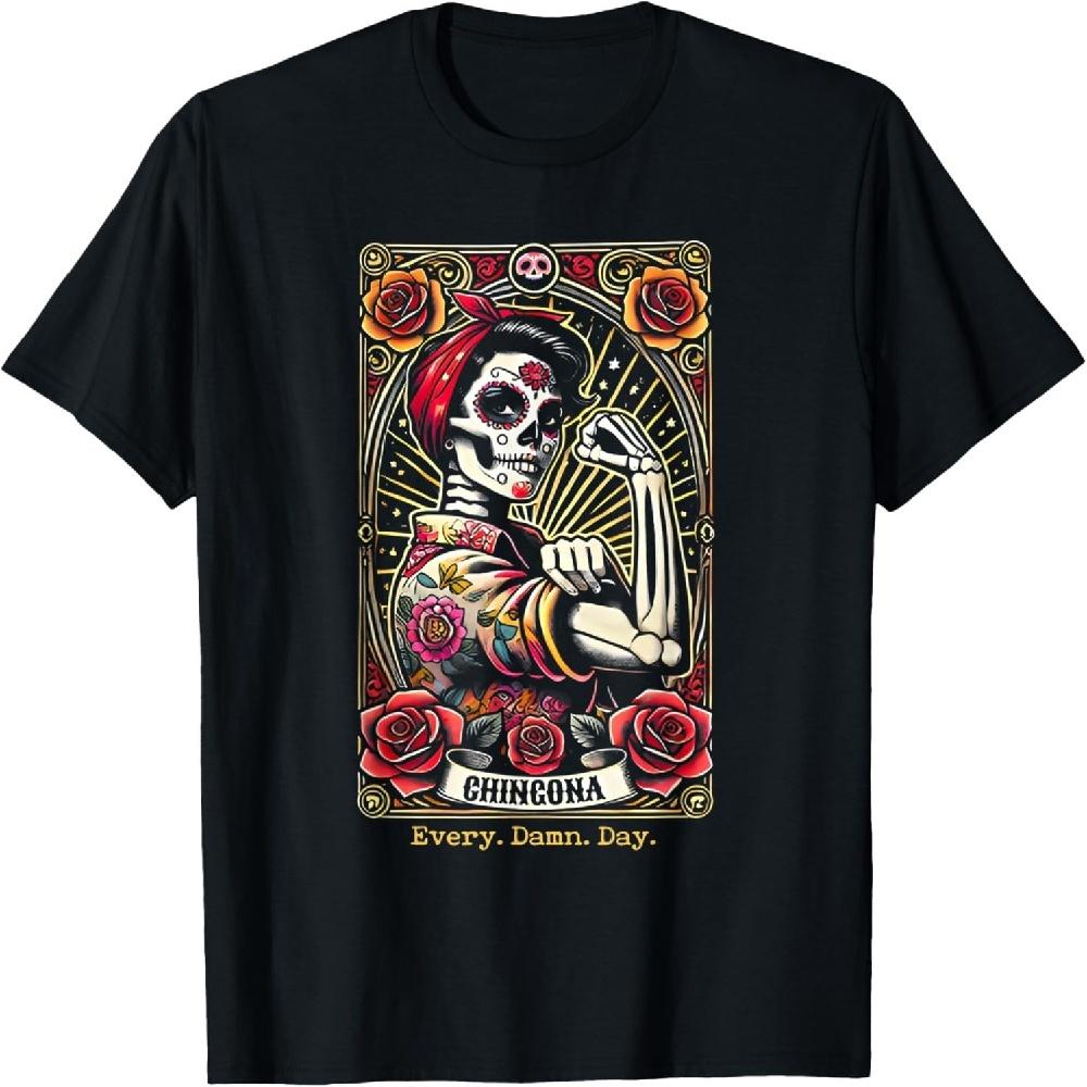 

Chingona Every Damn Day Tarot Card T-Shirt XXXXXL чорний