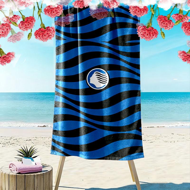 Asciugamano da Spiaggia con Stampa Poster Atalanta, Asciugamano Grande Morbido ad Asciugatura Rapida per Spiaggia Campeggio Nuoto