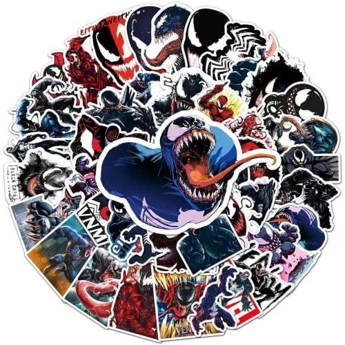 Venom Stickers, 50 Stickers, Popular Movie, Cute DIY, Smartphone, Suitcase, Guitar, Diary, Moe Goods, Gift, Birthday Party Supplies, Cute Party Decals